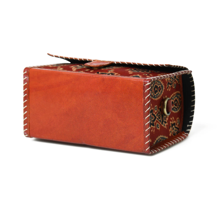 AlohaPlaza™ Maroon Mystique Ajrakh Satchel Purse