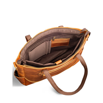 AlohaPlaza™ Luxury Kodiak Tote - Tan