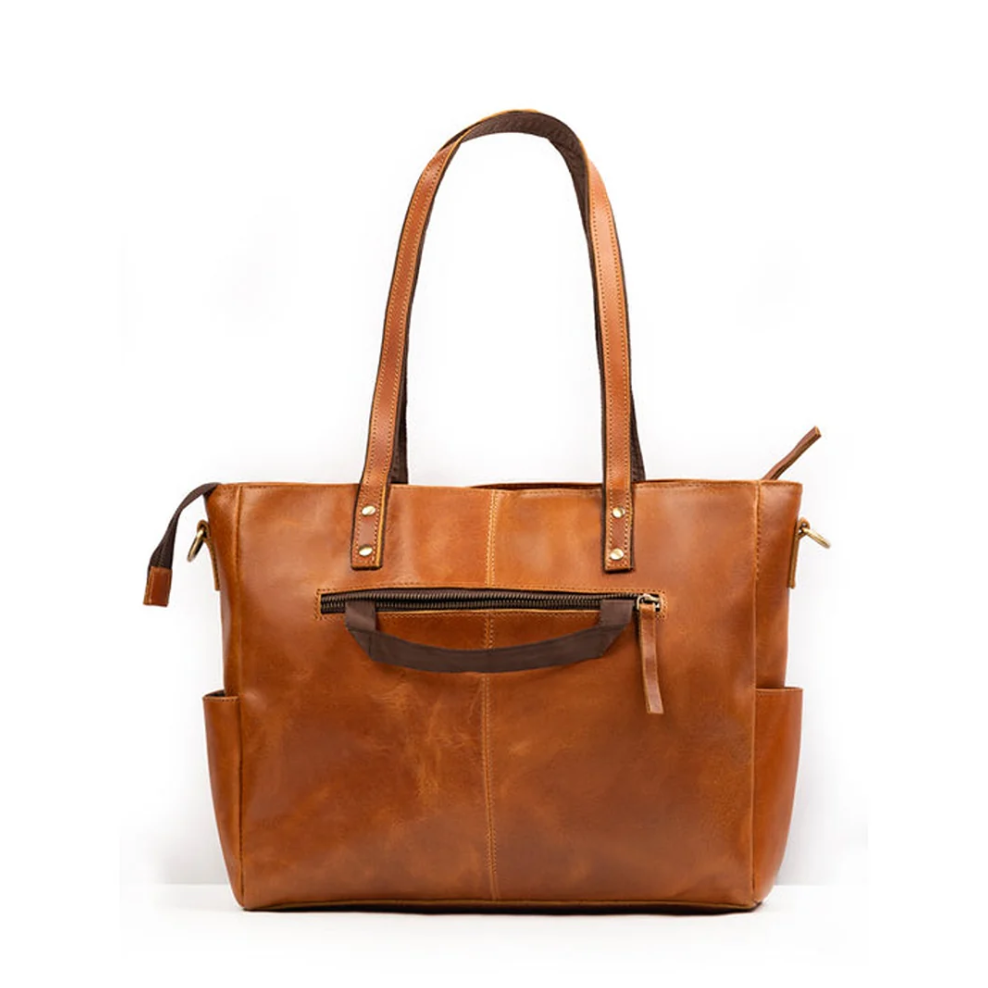 AlohaPlaza™ Luxury Kodiak Tote - Tan