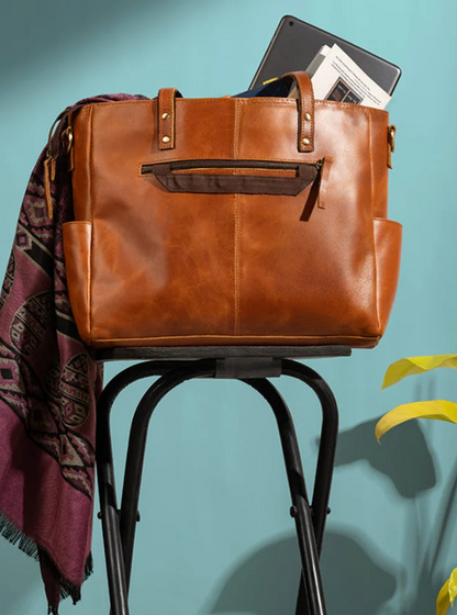 AlohaPlaza™ Luxury Kodiak Tote - Tan