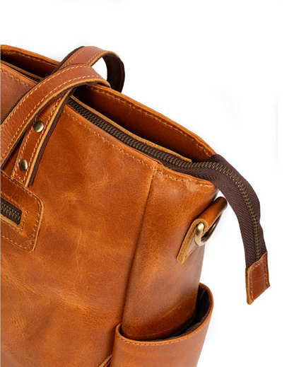 AlohaPlaza™ Luxury Kodiak Tote - Tan