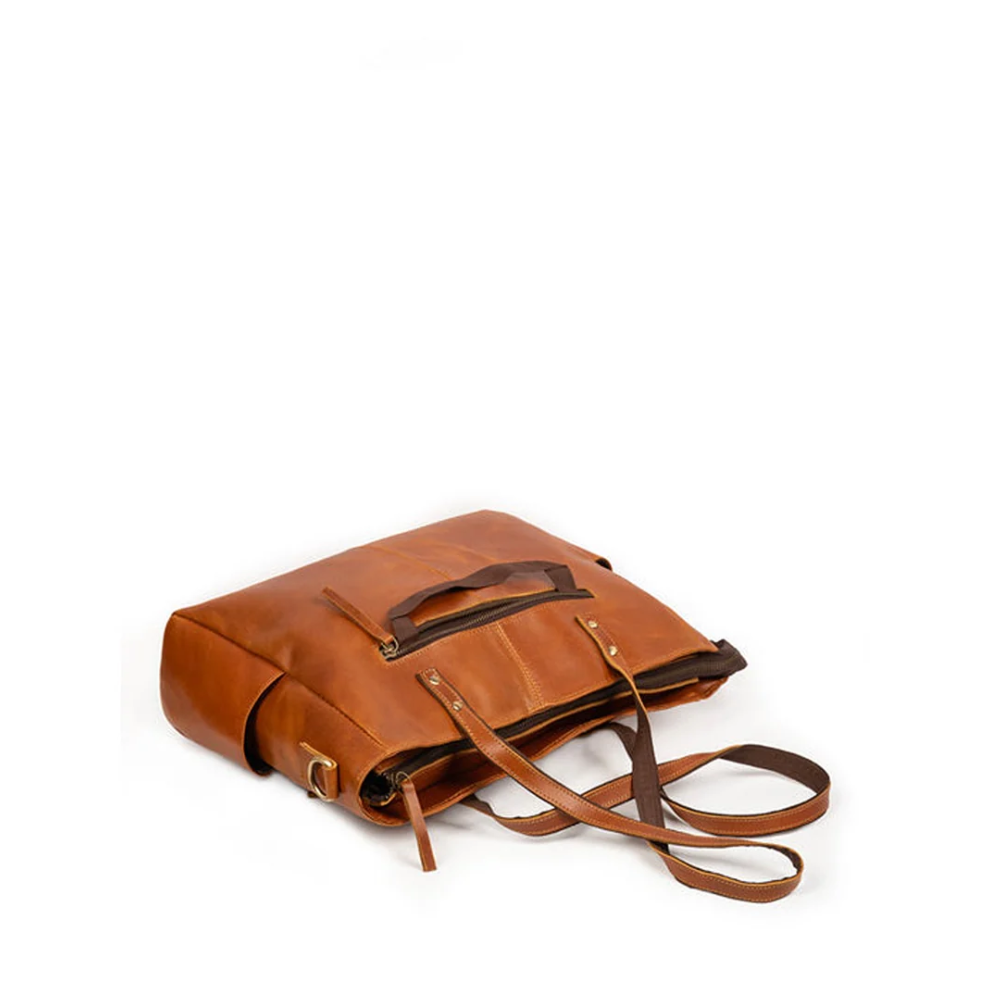 AlohaPlaza™ Luxury Kodiak Tote - Tan