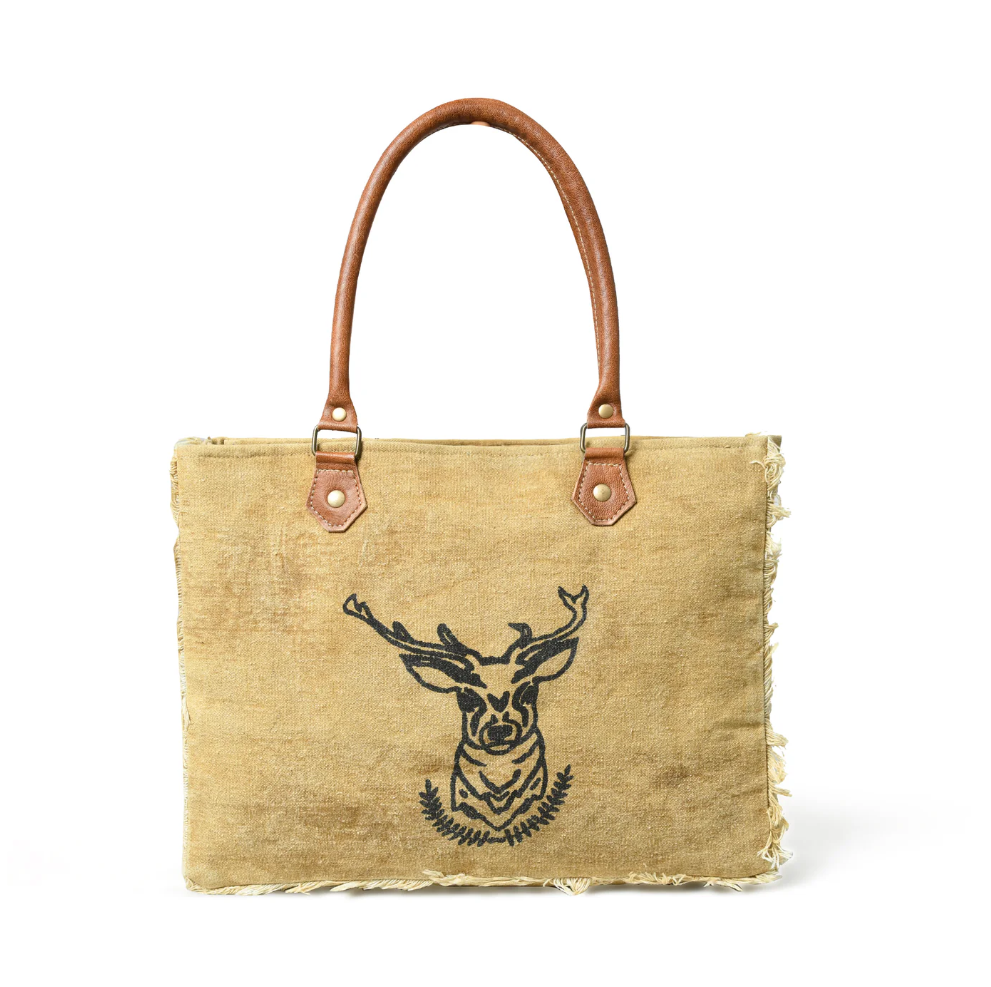 AlohaPlaza™ Nordic Charm Canvas Shoulder Tote Bag