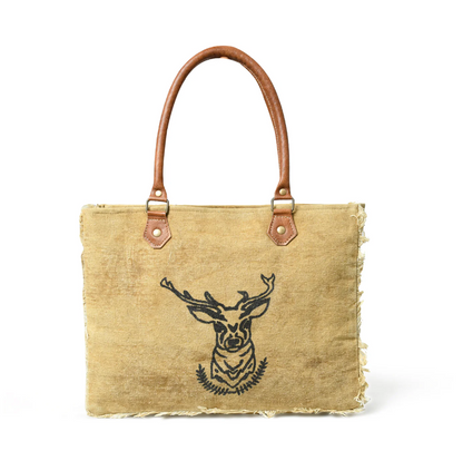 AlohaPlaza™ Nordic Charm Canvas Shoulder Tote Bag