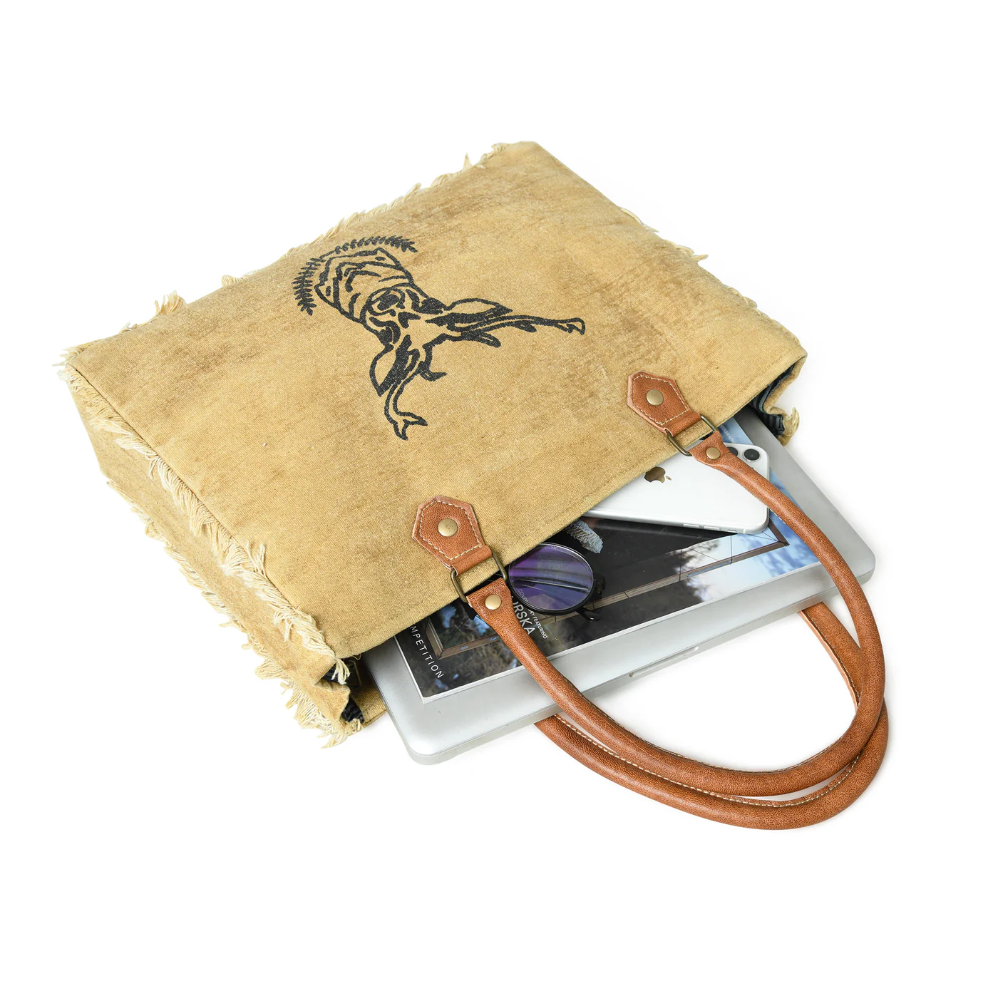 AlohaPlaza™ Nordic Charm Canvas Shoulder Tote Bag