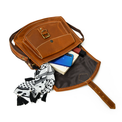 AlohaPlaza™ Buffalo Leather CrossBody Bag