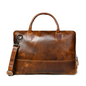 AlohaPlaza™ Modernist Leather Laptop Bag- Brown