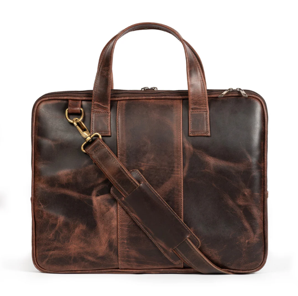 AlohaPlaza™ Harbor Laptop Briefcase - Brown