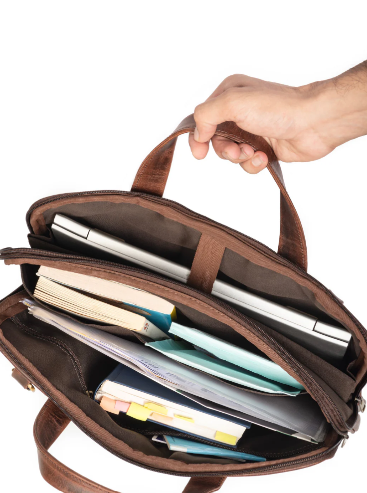 AlohaPlaza™ Harbor Laptop Briefcase - Brown