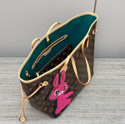 AlohaPlaza™ LouisV x Sun Yitian Monogram Rabbit Neverfull MM