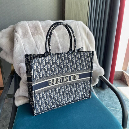 AlohaPlaza™ CD Book Tote Large Canvas Blue