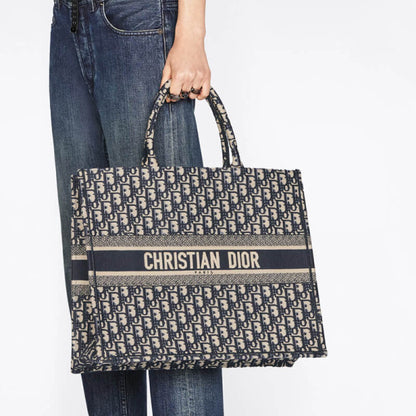 AlohaPlaza™ CD Book Tote Large Canvas Blue