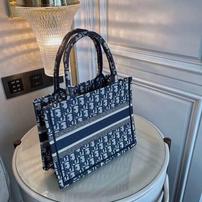 AlohaPlaza™ CD Book Tote Small Canvas Blue