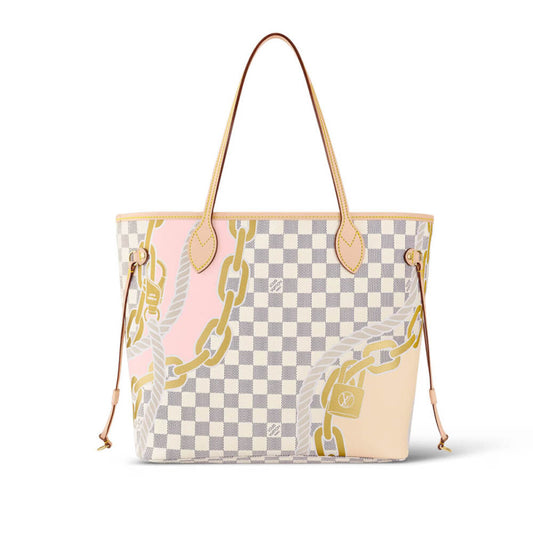 AlohaPlaza™ Damier Azur Neverfull MM with Nautical Print N40471