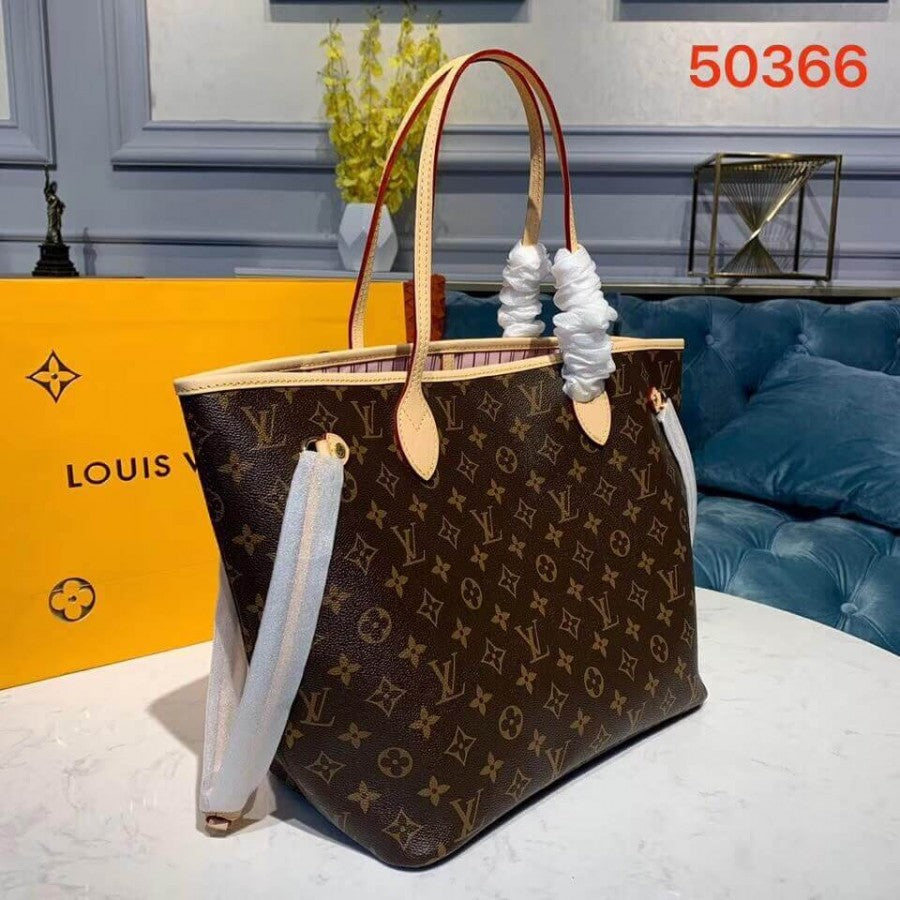 AlohaPlaza™ Monogram Canvas Neverfull MM M50366 Pink