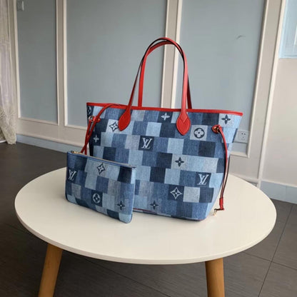 AlohaPlaza™ Monogram Denim Canvas Neverfull MM M44981