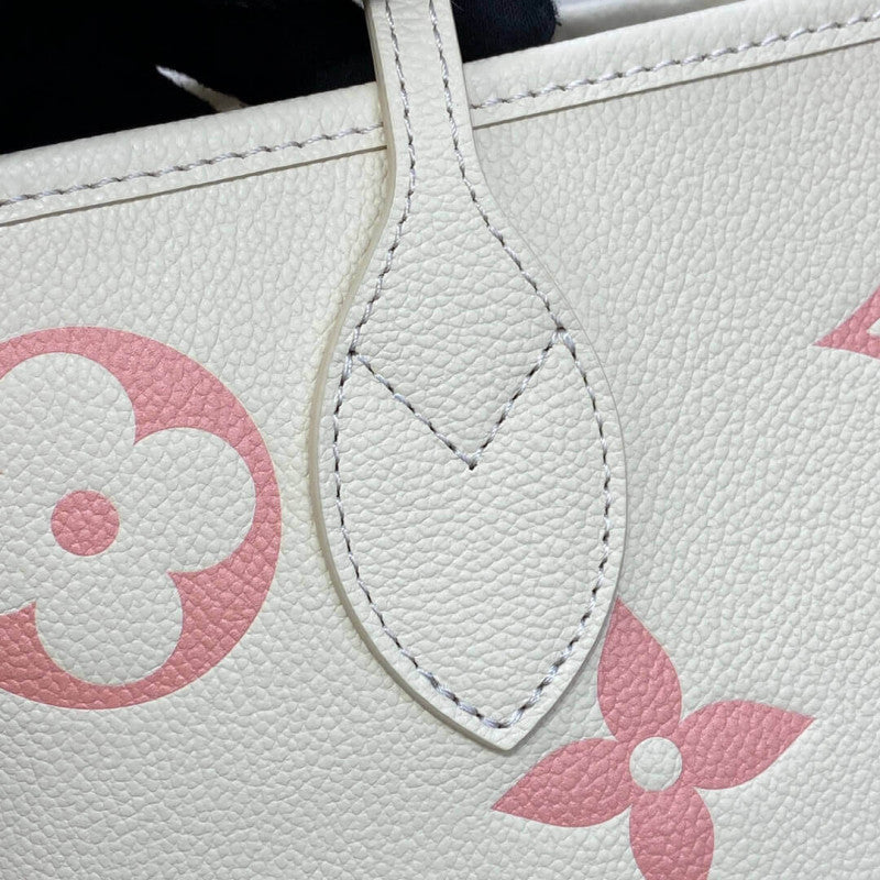 AlohaPlaza™ Monogram Empreinte Leather Neverfull MM M21579 Creme/Pink